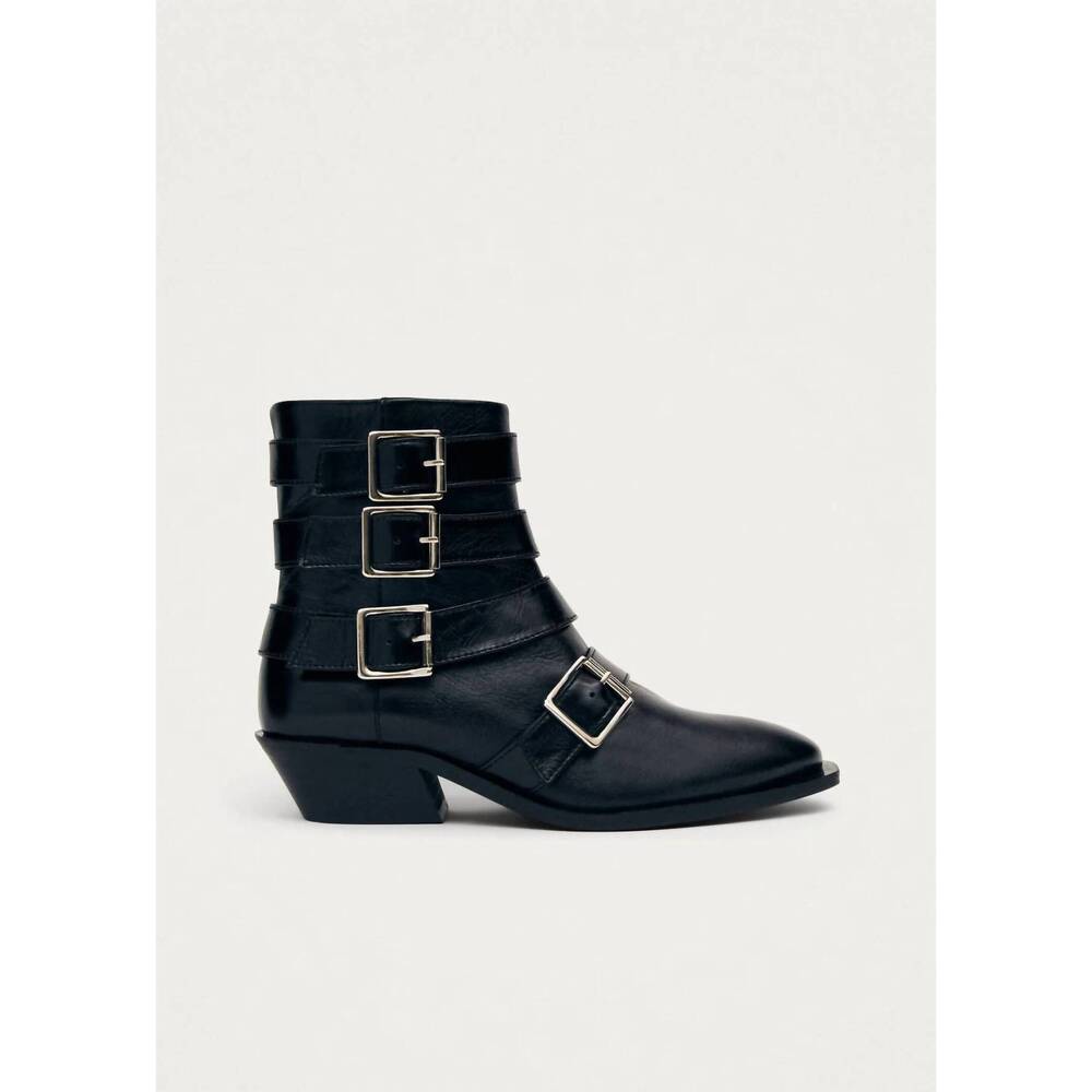 NEW ALOHAS women's eras leather ankle boots in black - Picture 3 of 7